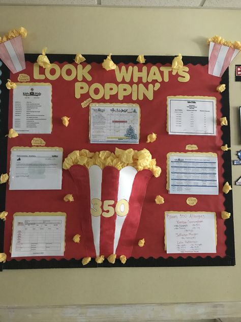 What’s Poppin Bulletin Board, Whats Poppin Bulletin Board, Hospital Staff Bulletin Board Ideas, Bulletin Board Ideas For Clubs, Resident Of The Month Ideas, Assisted Living Bulletin Board Ideas, Info Board Ideas, Recognition Bulletin Board, Office Bulletin Board Ideas Business