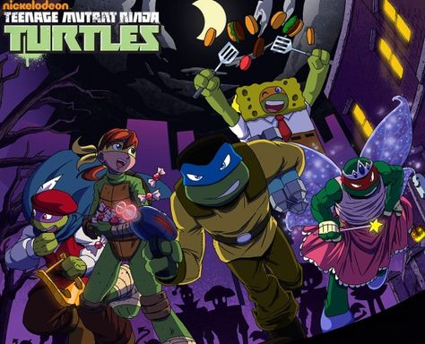 Tmnt Halloween!!! Tmnt 2012 Halloween, Tmnt Halloween Fanart, Tmnt Halloween Pfp, Rottmnt Halloween, Tmnt Halloween, Rise Of The Tmnt, 2012 Tmnt, Ninja Turtles Movie, Space Hero