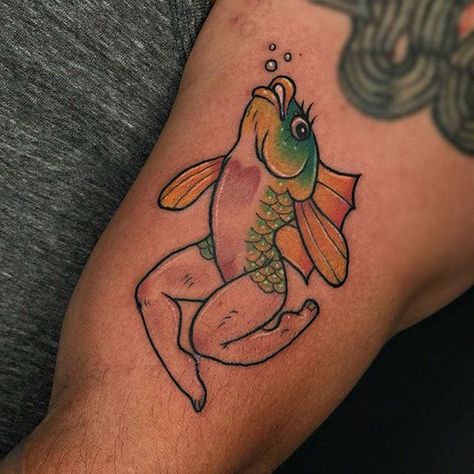 Reverse Mermaid Tattoo, Reverse Mermaid, Mermaid Tattoo, American Traditional Tattoo, S B, American Traditional, Black Tattoos, Traditional Tattoo, A K