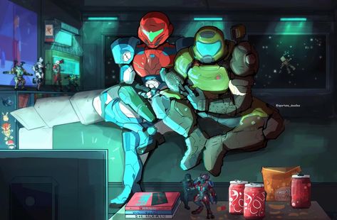 Metroid Other M, Metroid Dread, Super Smash Bros Characters, Super Smash Bros Videos, Doom Slayer, Doom Game, Metroid Samus, Super Metroid, Pixel Art Characters