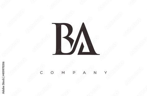 Ba Logo Design, Lettermark Logos, Air Logo, A Logo Design, Social Media Design Inspiration, Letter Logo Design, If You, Vector Stock, You Can