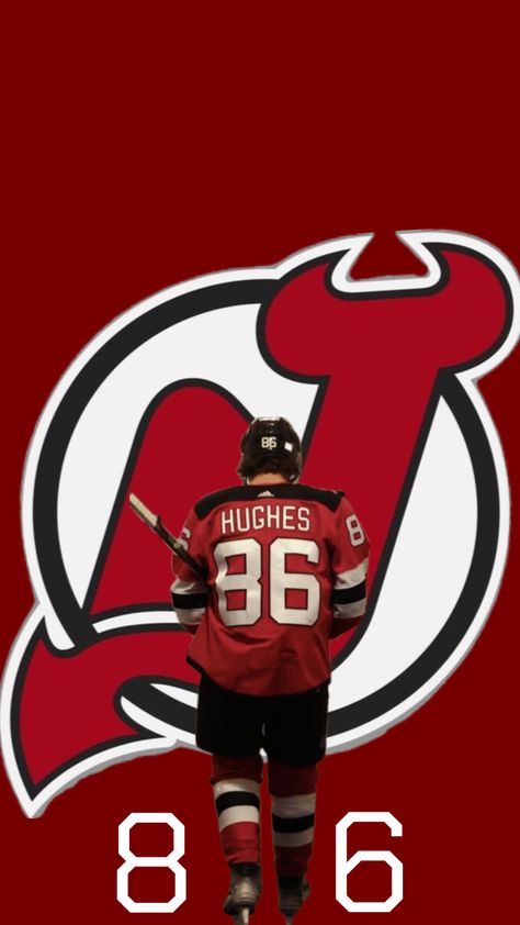 #jackhughes #hockey #wallpaper #newjerseydevils Hockey Wallpaper, Hughes Brothers, Nhl Wallpaper, Devil Aesthetic, Jack Hughes, Hot Hockey Players, New Jersey Devils, Hockey Player, Hockey Jersey