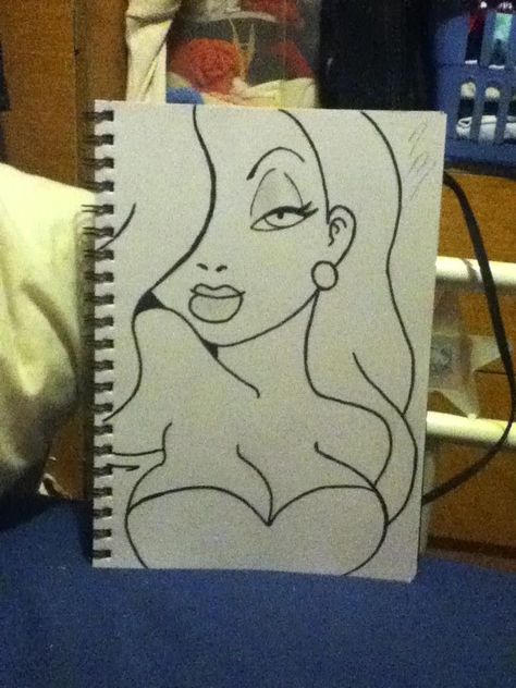 Jessica Rabbit Art Paintings, Jessica Rabbit Canvas Painting, Tattoo Drawings Easy Simple, Jessica Rabbit Outline, Jessica Rabbit Drawing Easy, Jessica Rabbit Drawing Sketches, Jessica Rabbit Cartoon Drawing, Cute Things To Sketch Easy, Jessica Rabbit Art Drawings