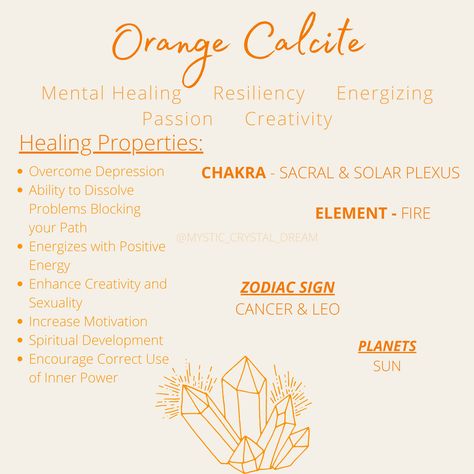 Orange Calcite Meaning, Calcite Meaning, Mental Healing, Crystal Guide, Crystals Healing Properties, Spiritual Crystals, Gemstone Meanings, Crystal Angels, Orange Crystals