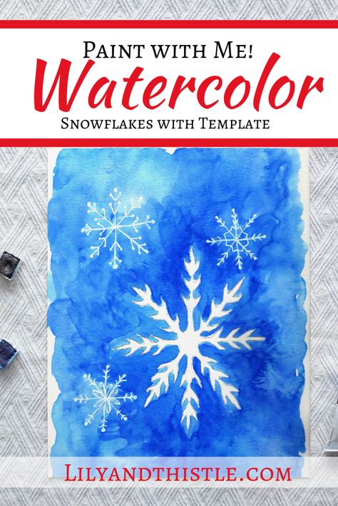 Paint Snowflakes, Craft Studio Organization, How To Watercolor, Panel Artwork, Learn Watercolor Painting, Learn Watercolor, Painting Courses, Watercolor Projects, Watercolor Christmas Cards