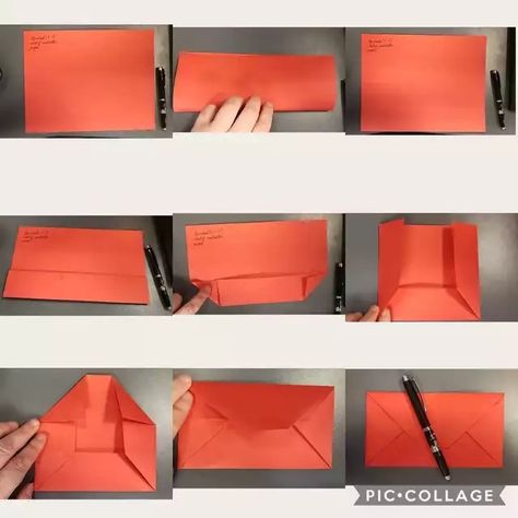 Diy Paper Envelopes, Make Your Own Envelopes, Envelope Origami, Homemade Envelopes, Envelope Tutorial, Stationary Printable, Origami Cards, Origami Envelope, Diy Xmas Gifts