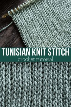 Tunisian Knit Stitch, Knit Stitches For Beginners, Tunisian Stitches, Tunisian Crochet Blanket, Tutorial Knitting, Tunisian Crochet Pattern, Tunisian Crochet Patterns, Tunisian Crochet Stitches, Crochet Tunisian