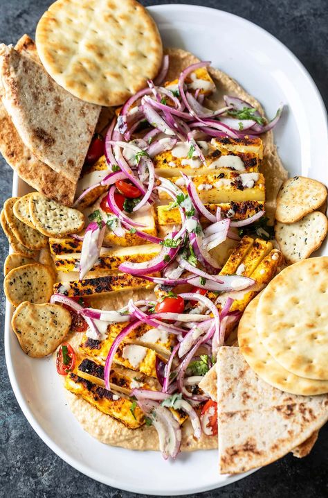 Paneer Shawarma Dip Paneer Shawarma, Rasmalai Cake, Grilled Paneer, Spicy Hummus, Lemon Juice Uses, Flavored Whipped Cream, Bread Sauce, Tahini Paste, Eggless Cake