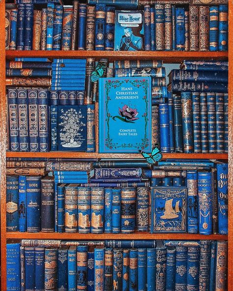 Gold Library, Home Library Aesthetic, The Arabian Nights, I Am Blue, Library Aesthetic, Reading Library, Aesthetic Blue, Arabian Nights, Favorite Season