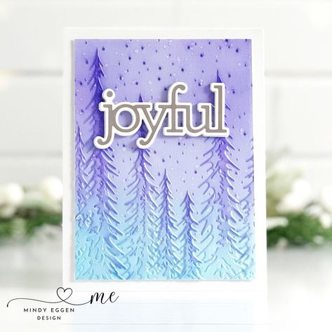 It is time for the Season of Wonder release with Simon Says Stamp. Of course packed with amazing products! I will be creating a serene winter scene using a 3D … Snowy Sky, 3d Embossing Folders, Trees In Winter, Big Shot Machine, Tree Stencil, Christmas Makes, Winter Trees, Winter Cards, Embossing Folders