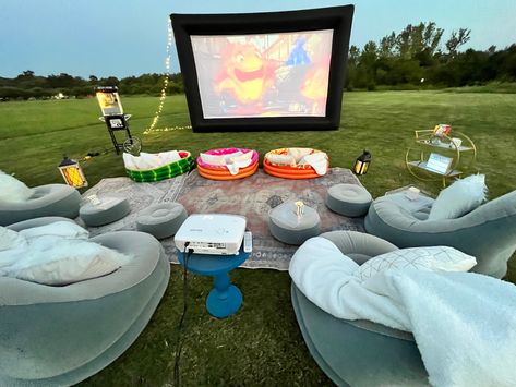 Upgrade your family night or book a private picnic and movie experience #datenightideas #familyfun #movienight #backyardmovieideas Outdoor Inflatable Movie Night, Movie Night Outdoor, Youth Group Events, Inflatable Movie Screen, Night Outside, Sleepover Tents, Outdoor Movie Night, Outdoor Movies, Movies Under The Stars