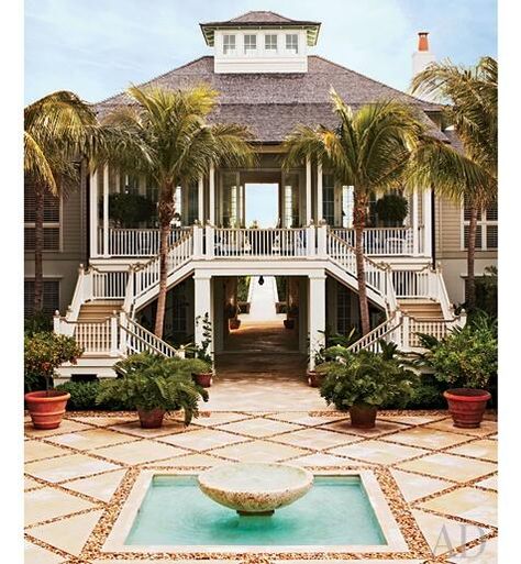 Beach House! Tropical Beach Houses, Inspiring Outdoor Spaces, Houses Architecture, Dream Beach Houses, Large House, Dream Beach, Florida Home, Coastal Homes, Beach Cottages