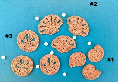 Crochet Sealife set of 3 Crochet shell Realistic Sand Dollar | Etsy Nautical Crochet, Crochet Starfish, Crochet Store, Crochet Scrubbies, Crochet Shell, Crochet Fish, Stella Marina, Sea Crafts, Diy Friendship Bracelets Patterns