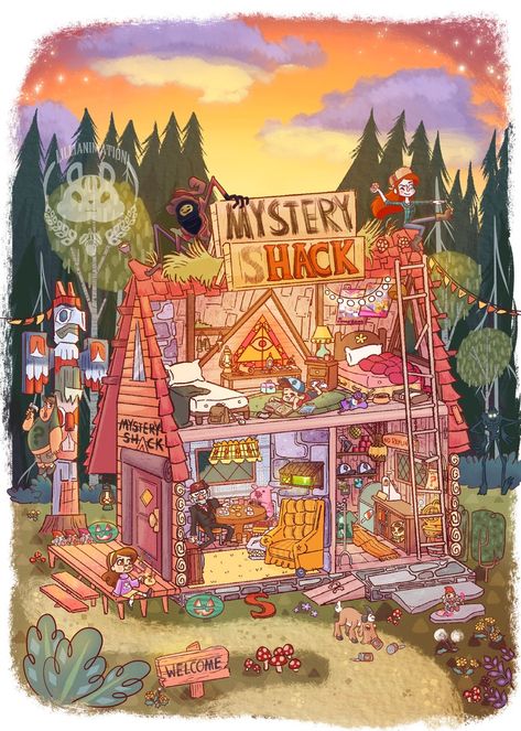 Gravity Falls Mystery Shack, Mystery Shack, Disney Xd, 5x7 Print, Fall Prints, Glossy Paper, Gravity Falls, Gravity, Etsy Finds