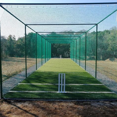 Cricket Nets Backyard, Backyard Cricket Pitch, Multisport Court, Backyard Cricket, Cricket Training, Space Reference, Cricket Academy, Cricket Pitch, School Artwork