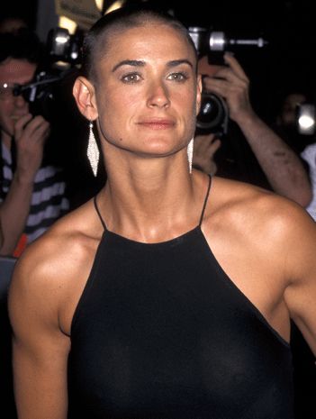 Demi Moore - GI Jane. Perfection <3 G I Jane, Gi Jane, Shave Her Head, Blonde Waves, Workout Diet, Celebrity Hair, Evolution Of Fashion, Weight Training Workouts, Demi Moore