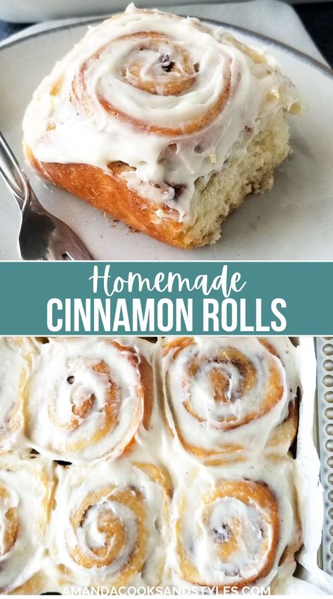 Cinnamon Rolls with Cream Cheese Glaze – Mouthwatering, soft and gooey homemade cinnamon rolls topped with the most delicious cream cheese glaze. Homemade Cinnamon Rolls Recipe, Orange Sweet Rolls, Cinnamon Rolls With Cream Cheese, Cinnamon Rolls With Cream, Cinnabon Cinnamon Rolls, Cinnamon Roll Recipe Homemade, Fluffy Cinnamon Rolls, Best Cinnamon Rolls, Homemade Cinnamon Rolls