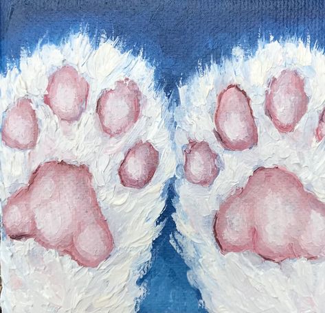 Cat Paw Painting, Dog Painting Ideas, Kitty Paws, Paw Painting, Paw Art, Paint Inspo, Painted Cat, Dog Painting, Painting Inspo