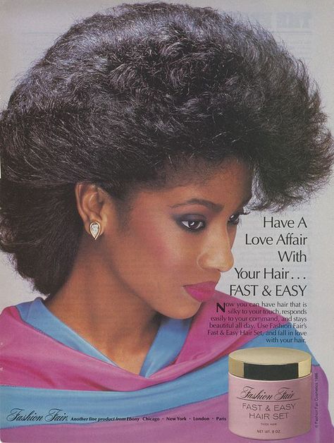 1980s Black Hairstyles, Eunice Johnson, 80's Makeup, 1980s Makeup And Hair, 1980s Makeup, 80s Hairstyles, Sophisticated Hair, 1980s Hair, Beauty Ads