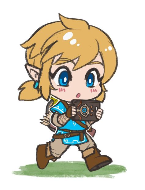 Chibi Link Zelda, Zelda Chibi, Link Chibi, Link Drawing, Link Cute, Link Breath Of The Wild, Cute Link, Kid Icarus, Link Art