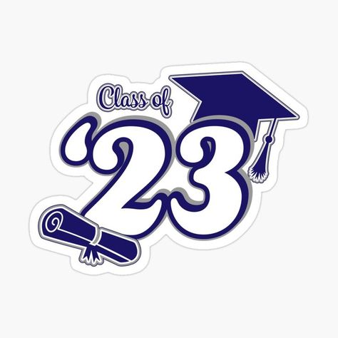 Class Of 2023 Sticker, Graduation Cap And Diploma, Cap And Diploma, 2023 Sticker, Graduating College, Class Of 2023 Graduation, Graduation Stickers, Graduation Design, 2023 Graduation