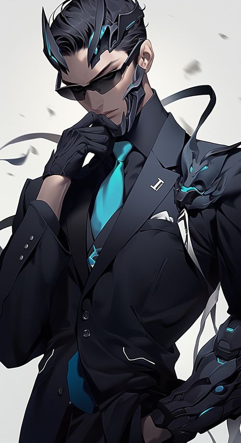 Cyberpunk Scientist, Dungeon Anime, Male Suit, Art Male, Character Portraits, Cyberpunk, Character Art, Character Design, Anime