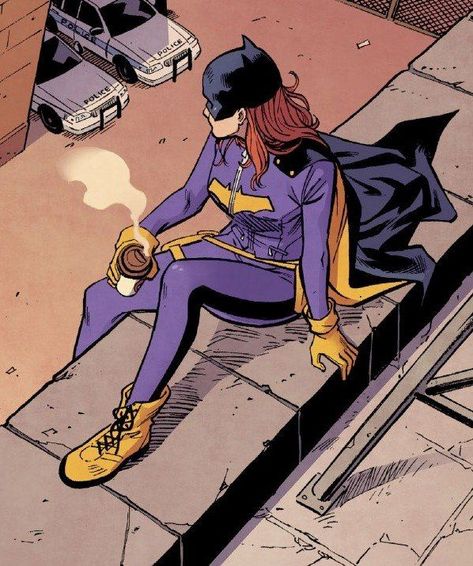 Batgirl relaxing with coffee Batgirl Aesthetic, Batgirl Art, Dc Batgirl, Arkham Origins, Batman Arkham Origins, Batman Comic Art, Batman Universe, Batman Beyond, Damian Wayne