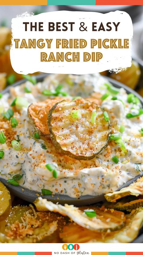 Tangy Fried Pickle Ranch Dip Crunchy Dill Pickle Dip, Recipes Using Dill Pickle Relish, Sunday Funday Dip, Dill Pickle Ranch Dip, Pickle Ranch Dip, Dill Veggie Dip Recipe, Ranch Dips, Dill Pickle Ranch, Fried Pickle Dip