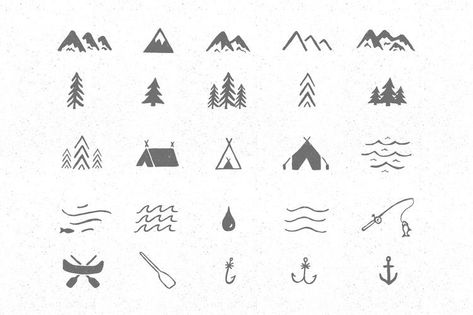 Adventure Doodles Simple, Simple Adventure Tattoos, Camping Tattoo Ideas Simple, Mountain Stick And Poke, Mountain Doodles Simple, Small Camping Tattoo, Small Adventure Tattoo, Simple Camping Tattoo, Tiny Nature Tattoo