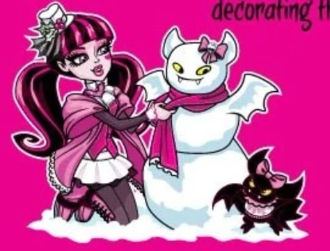 Christmas Draculaura, Monster High Christmas Pfp, Draculaura Christmas, Monster High Christmas, Monster High Draculaura, Monster High Pictures, Moster High, Cute Headers, Monster High Art