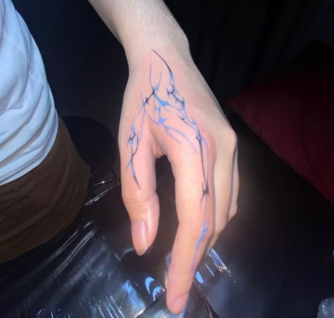 Blue Ink Tattoos, Arm Tattoos For Guys Forearm, Purple Tattoos, Hands Tattoo, Minimal Tattoo Design, Hand Tats, Blue Tattoo, Cute Little Tattoos, Aesthetic Tattoo