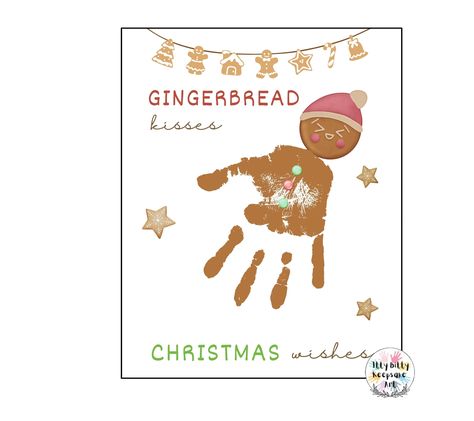 DIY Printable Gingerbread Man Handprint Craft Template Digital Print-it-out template Craft Perfect Activity for: -Teachers/Homeschooling -Parents -Daycares -Friends and Families ***Adorable artwork / craft. -Instant Download PDF File Available -Printable Craft ***Just paint and add kids handprints to make it a memorable craft : Keepsake #handprintart #footprintart #homeschooling #handandfootprint #teachercrafts #toddleractivity #diycrafts #preschoolcrafts #gingerbreadmancraft Handprint Gingerbread Man, Canvas Christmas Gifts From Kids, Gingerbread Man Art For Toddlers, Gingerbread Handprint Art, Gingerbread Toddler Crafts, Gingerbread Handprint, Preschool Gingerbread Crafts, Kids Handprint Art Christmas, Gingerbread Crafts For Toddlers