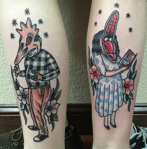 smokepuncher69 Beetlejuice Tattoo, Desenhos Old School, Survival Tattoo, Sick Tattoo, Beetle Juice, Couple Tattoo, Horror Tattoo, Cartoon Tattoos, Small Tattoo Designs