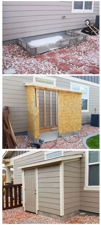 Diy Storage Shed, Backyard Storage, Casa Exterior, Backyard Diy Projects, Diy Shed, Backyard Makeover, Backyard Projects, Shed Plans, Backyard Patio Designs