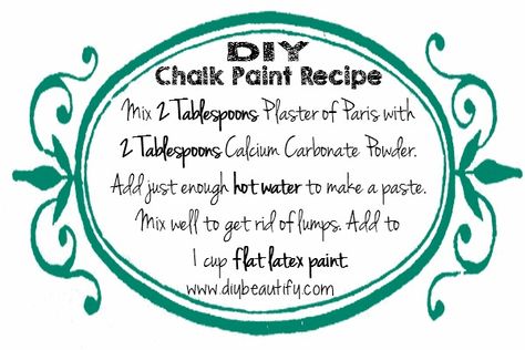 Chalk Paint Brands, Samples Diy, Diy Chalk Paint Recipe, Make Chalk Paint, Chalk Paint Recipe, Homemade Chalk Paint, Paint Recipe, Chalky Finish Paint, Chalky Paint