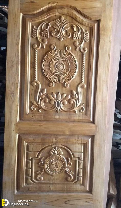 Door Designs For Home, Main Door Design Photos, Pooja Door Design, Home Engineering, House Front Door Design, House Main Door Design, Door Design Photos, Single Door Design, Front Door Design Wood