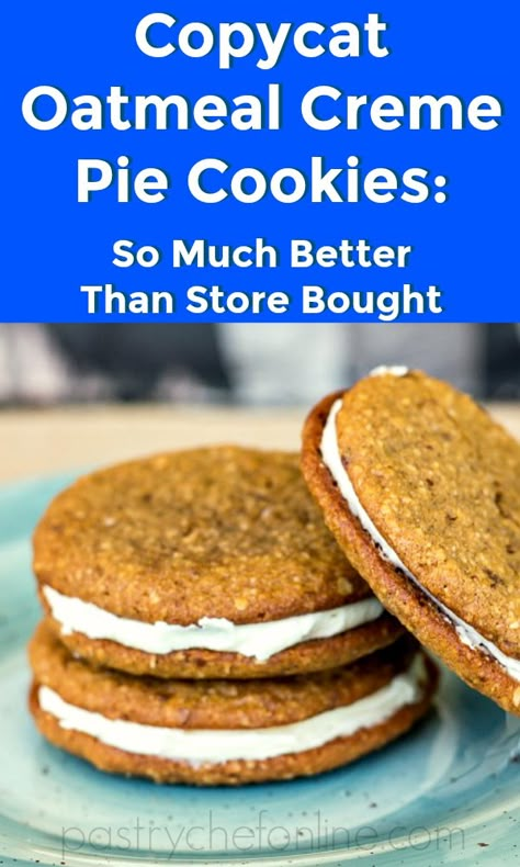 Oatmeal Cream Pie Recipe, Oatmeal Pie Recipe, Oatmeal Cream Pie, Oatmeal Pie, Creme Pie, Oatmeal Creme Pie, Oatmeal Cream Pies, Oatmeal Cake, Homemade Oatmeal