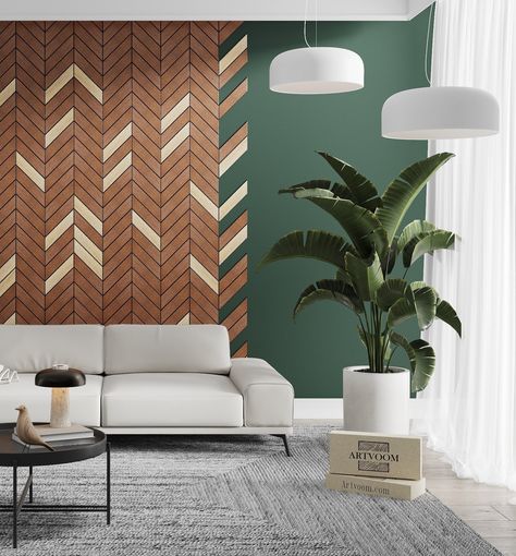 Wooden Walls Living Room, Playroom Game Room, Furniture Overlays, Herringbone Wall, Wood Wall Design, Faux Walls, Bamboo Panels, Wooden Wall Panels, Acoustic Wall Panels