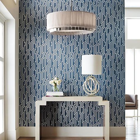 York Wallcoverings Candice Olson Journey Navy Velocity Wallpaper Ol2789 | Bellacor Candice Olson Wallpaper, Wallpaper Warehouse, Candice Olson, York Wallpaper, Navy Wallpaper, Contemporary Wallpaper, York Wallcoverings, Statement Wall, Modern Wallpaper