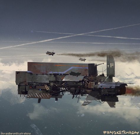 ArtStation - Rusty old cargo ship, giorgio baroni Sci Fi Freighter, Dieselpunk Ship, Ian Mcque, Cargo Ships, Gear Art, Space Battles, Cargo Ship, Sci Fi Ships, Spaceship Art