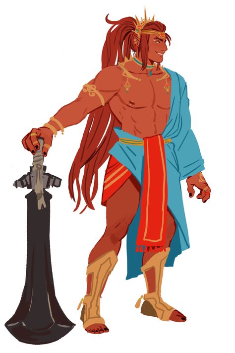 Hot Ganondorf Fanart, Zelda Art, Legend Of Zelda Breath, Zelda Breath, Breath Of The Wild, Dnd Characters, Fantasy Character Design, Legend Of Zelda, Character Design Inspiration