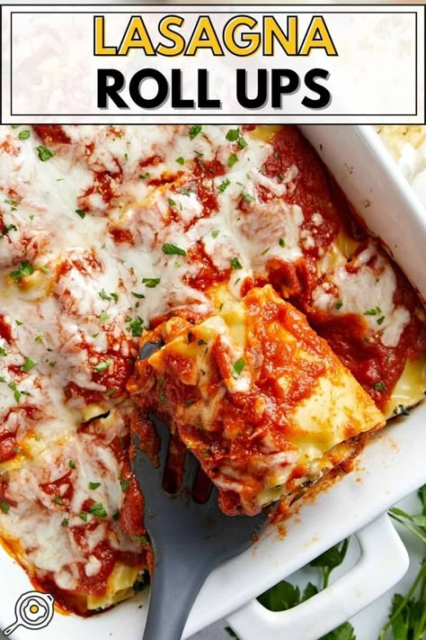 Lasagna Roll Ups Easy Lasagna Roll Ups, Spinach Lasagna Roll Ups, Food From Scratch, Spinach Lasagna Rolls, Lasagna Roll Ups, Homemade White Bread, Lasagna Roll, Lasagna Rollups, Homemade Dinner Rolls