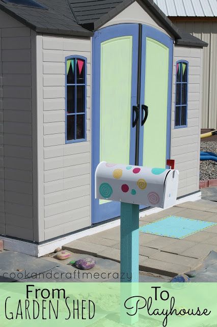 Shed To Playhouse Kids, Kids Shed, Shed Playhouse, Girls Playhouse, Kids Play Spaces, Diy Playhouse, Cubby House, Playhouse Outdoor, Diy Shed