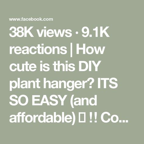 38K views · 9.1K reactions | How cute is this DIY plant hanger? ITS SO EASY (and affordable) 🙌

‼️ Comment “SWING” & I’ll send you the supply list 

Supplies required ⬇️ 

2 - 10 in hoops
1 - 6 in hoop
3 zip ties 
Macrame cord 

That’s it! 💚 I hope you give it a try 

For more houseplant tips and info follow along with my page @mariahgrows

#houseplantsofinstagram #houseplants #houselplant #houseplantlover #plants | Mariah Harman | Houseplant Tips Houseplant Tips, Diy Plant Hanger, Supply List, Diy Plants, Zip Ties, Macrame Cord, Dollar Tree Crafts, Plant Lover, Plant Hanger