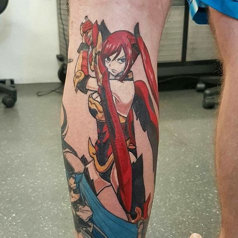 Tatuagem erza scarlet Erza Scarlet Tattoo Ideas, Erza Scarlet Tattoo, Scarlet Tattoo, Tattoos Fairy, Fairy Tail Tattoo, Tail Tattoo, Fairy Tail Erza Scarlet, Tattoo Collection, Anime Tattoo