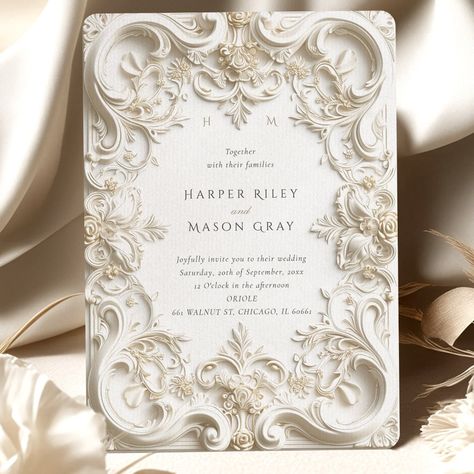 Frame Invitation, Elegance Wedding, Dream Wedding Decorations, Luxury Wedding Decor, Wedding Frame, Wedding Backdrop Design, Ethereal Wedding, Wedding Anniversary Invitations, Cute Wedding Dress