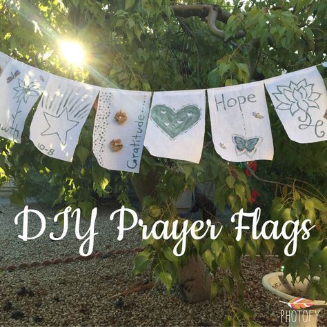 Diy Prayer Flags, Fabric Artist, Mother Blessing, Diy Flag, Peace Flag, Prayer Stations, Tibetan Prayer Flag, Flag Diy, Prayer Garden