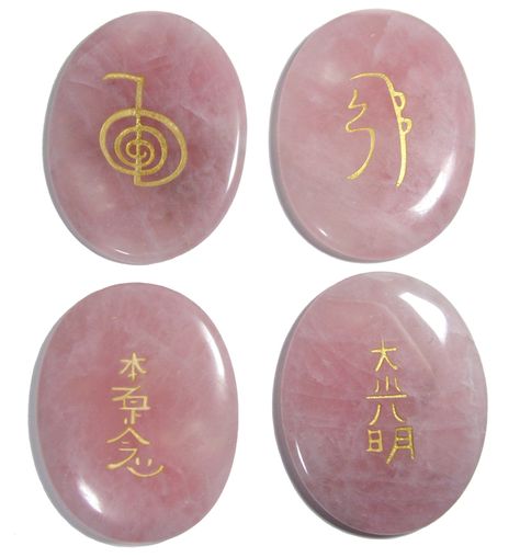 Lovely!  Rose Quartz is one of my all time faves <3  reiki, reiki symbols, jade, FOCUS, Power boost Symbol, Cho Ku Rei, HARMONY, Mental & Emotional Healing, Sei He Ki,  CONNECTION, The Distance Healing Symbol, Hon Sha Za Sho Nen,Rose Quartz Cho Ku Rei, Reiki Room, Healing Symbols, Reiki Symbols, Reiki Stones, Manufactured Stone, Reiki Master, Rock Crafts, Holistic Healing