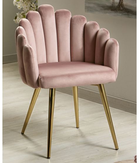 Silla Aiko terciopelo rosa pálido Bad Room Design, Hand Chair, Spa Room Decor, Girly Room Decor, Bakery Design Interior, Simple Living Room Decor, Chair Design Modern, Wardrobe Interior Design, Dinner Room