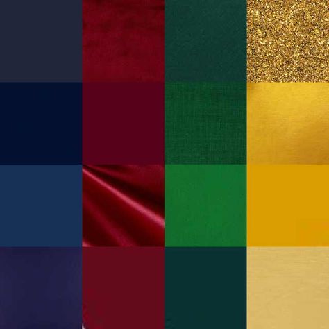 Harry Potter colors and fabrics Harry Potter Color Palette, Harry Potter Colors, Wedding Colors Red, Silver Christmas Decorations, Harry Potter Wedding, Tartan Christmas, Harry Potter Crafts, Wedding Decor Style, Colors Palette